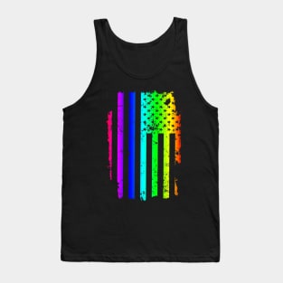 'Gay Pride American Flag' Awesome Rainbows Gift Tank Top